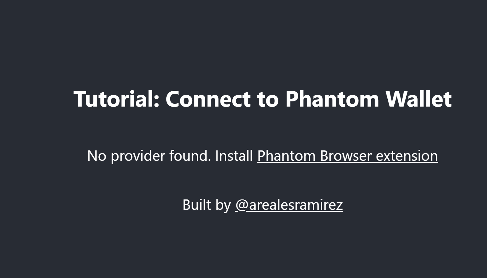Phantom Browser How to Connect a Web3 React App to Phantom using TypeScript - Become A ...